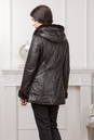 Женская кожаная куртка из натуральной кожи с капюшоном, отделка мутон 0901131-4