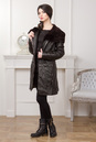 Женское кожаное пальто из натуральной кожи с капюшоном, отделка мутон 0901132-2