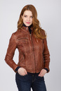 Женская кожаная куртка из натуральной кожи с воротником 0901201