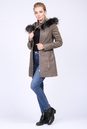 Женская кожаная куртка из натуральной кожи с капюшоном, отделка енот 0901249-3