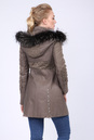 Женская кожаная куртка из натуральной кожи с капюшоном, отделка енот 0901249-4