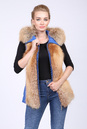 Женская кожаная куртка из натуральной кожи с капюшоном, отделка лиса 0901267-2