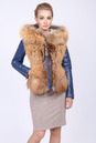 Женская кожаная куртка из натуральной кожи с капюшоном, отделка лиса 0901268