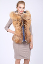 Женская кожаная куртка из натуральной кожи с капюшоном, отделка лиса 0901268-5