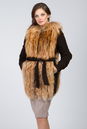 Женская кожаная куртка из натуральной кожи с капюшоном, отделка енот 0901270