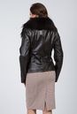 Женская кожаная куртка из натуральной кожи с воротником, отделка енот 0901273-4