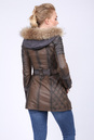 Женская кожаная куртка из натуральной кожи с капюшоном, отделка енот 0901274-3