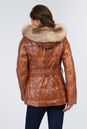 Женская кожаная куртка из натуральной кожи с капюшоном, отделка лиса 0901275-4
