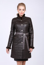 Женское кожаное пальто из натуральной кожи с воротником, отделка норка 0901281