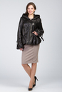 Женская кожаная куртка из натуральной кожи с капюшоном, отделка енот 0901299-3