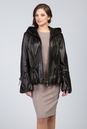 Женская кожаная куртка из натуральной кожи с капюшоном, отделка енот 0901299-4