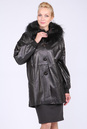 Женская кожаная куртка из натуральной кожи с капюшоном, отделка енот 0901300