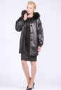 Женская кожаная куртка из натуральной кожи с капюшоном, отделка енот 0901300-3
