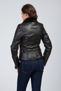 Женская кожаная куртка из натуральной кожи с воротником, отделка норка 0901315-5
