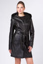 Женское кожаное пальто из натуральной кожи с капюшоном 0901419
