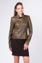 Женская кожаная куртка из натуральной кожи с воротником 0901430