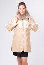Женская кожаная куртка из натуральной кожи без воротника, отделка енот 0901450