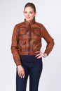 Женская кожаная куртка из натуральной кожи с воротником 0901491