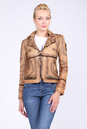 Женская кожаная куртка из натуральной кожи с воротником 0901502