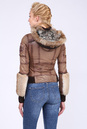 Женская кожаная куртка из натуральной кожи с капюшоном, отделка кролик 0901508-2