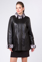 Женская кожаная куртка из натуральной кожи с воротником, отделка кролик 0901571