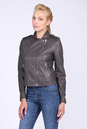 Женская кожаная куртка из натуральной кожи с воротником 0901573