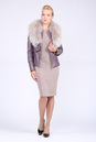 Женская кожаная куртка из натуральной кожи с воротником, отделка енот 0901582-3