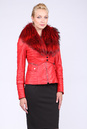 Женская кожаная куртка из натуральной кожи с воротником, отделка енот 0901583