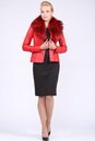 Женская кожаная куртка из натуральной кожи с воротником, отделка енот 0901583-3