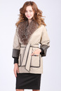 Женская кожаная куртка из натуральной кожи с воротником,отделка чернобурка 0901623