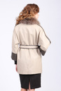 Женская кожаная куртка из натуральной кожи с воротником,отделка чернобурка 0901623-4