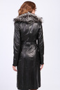Женское кожаное пальто из натуральной кожи с воротником, отделка чернобурка 0901626-2
