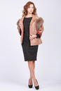 Женская кожаная куртка из натуральной кожи с воротником, отделка песец 0901629-4