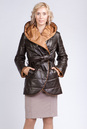 Женская кожаная куртка из натуральной кожи с капюшоном 0901807