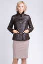Женская кожаная куртка из натуральной кожи с воротником, отделка норка 0901832