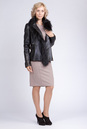Женская кожаная куртка из натуральной кожи с воротником, отделка енот 0901844-2