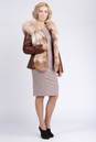 Женская кожаная куртка из натуральной кожи с капюшоном, отделка лиса 0901847-3