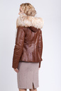 Женская кожаная куртка из натуральной кожи с капюшоном, отделка лиса 0901847-4