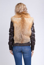 Женская кожаная куртка из натуральной кожи без воротника, отделка лиса 0901859-4