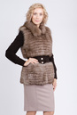 Женская кожаная куртка из натуральной кожи с воротником, отделка песец 0901862