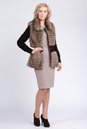 Женская кожаная куртка из натуральной кожи с воротником, отделка песец 0901862-3
