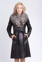 Женское кожаное пальто из натуральной кожи с воротником, отделка енот 0901875