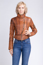 Женская кожаная куртка из натуральной кожи с воротником 0901891