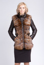 Женская кожаная куртка из натуральной кожи с воротником, отделка лиса 0902104