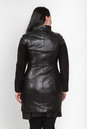Женское кожаное пальто из натуральной кожи с воротником,  отделка замша 0902166-4