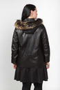 Женская кожаная куртка из натуральной кожи с капюшоном, отделка енот 0902171-4