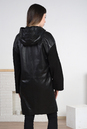 Женское кожаное пальто из натуральной кожи с капюшоном 0902186-4