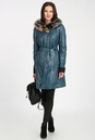 Женское кожаное пальто из натуральной кожи с капюшоном, отделка лиса 0902264-2