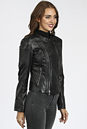 Женская кожаная куртка из натуральной кожи с воротником 0902287