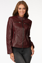 Женская кожаная куртка из натуральной кожи с воротником 0902355